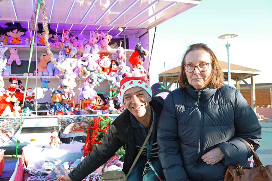 Ahmed et Nathalie au marché de Palavas