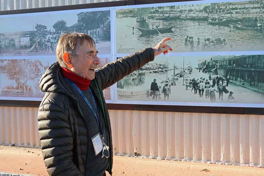 Michel devant le plan de Palavas