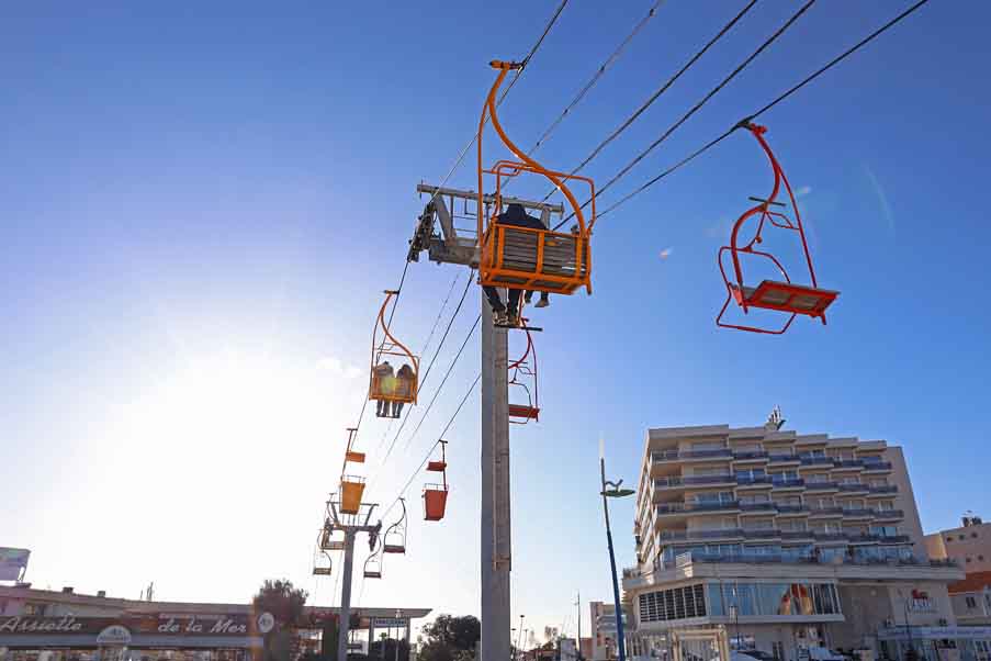 Transcanal, le plus court téléphérique au monde à Palavas